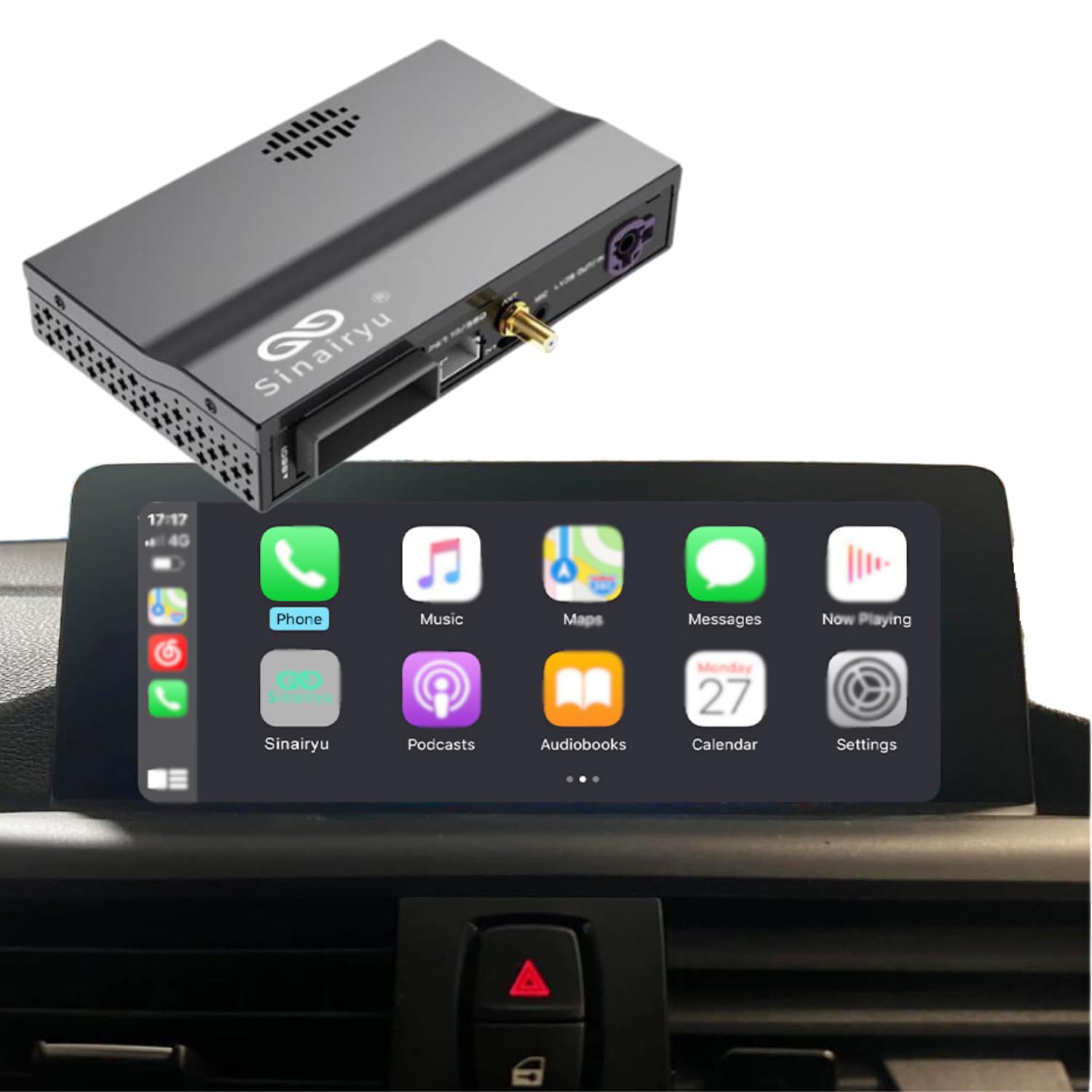 Módulo Interface Carplay Android Auto Plug Play Sem Fio BMW CIC